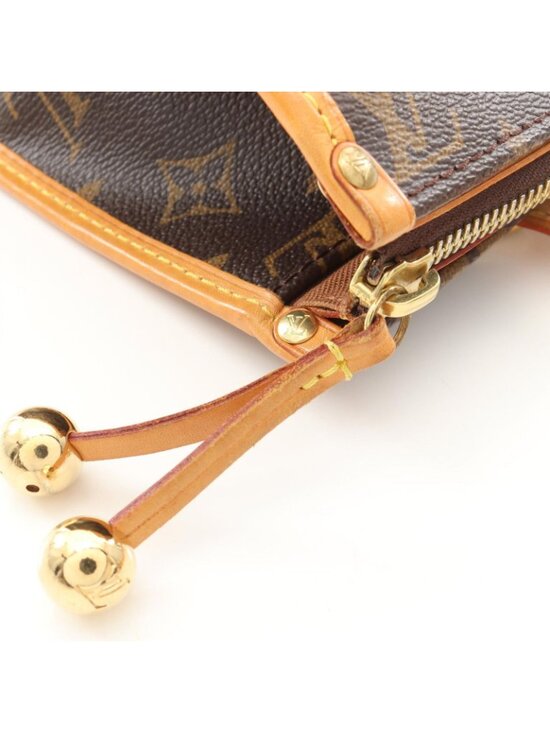 LOUIS VUITTON Popincourt NM Monogram Canvas Tote Bag Brown Louis Vuitton Tote Popincourt Monogram Canvas Leather